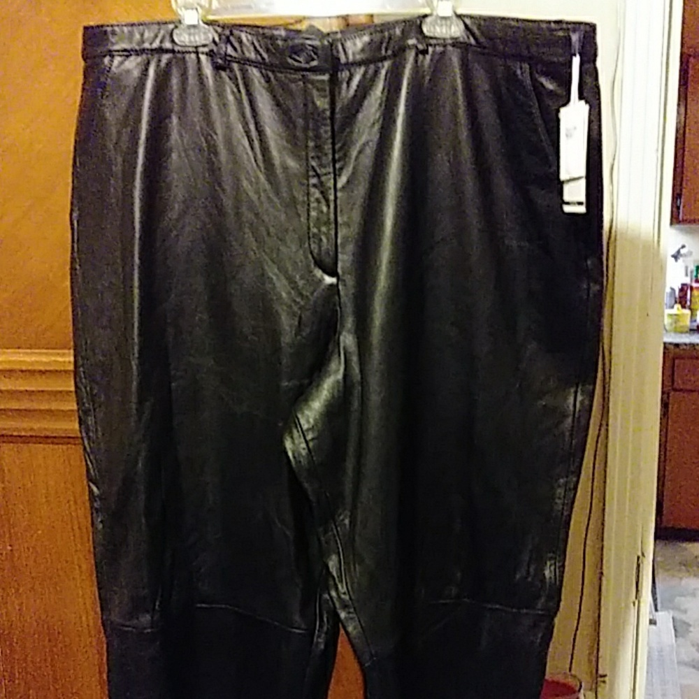Genuine leather pants